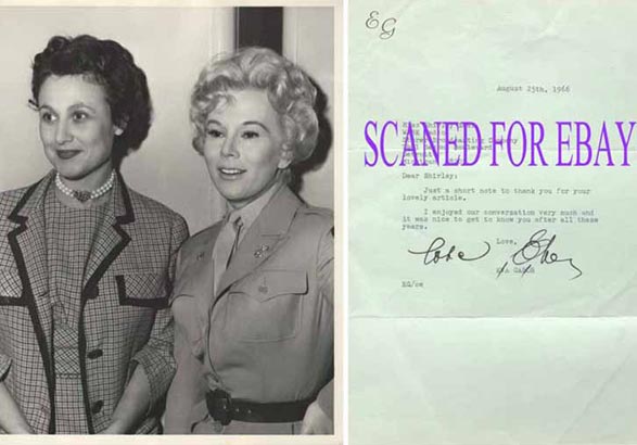 A Personal Letter from Eva on Her Stationary with an Attached Photo