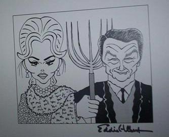 An Eddie Albert Autographed Caricature