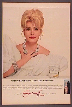 Eva/Lisa in a magazine ad for Smirnoff Vodka