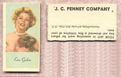 An Eva Gabor Card with Fortune that Came from an Old Time Scale