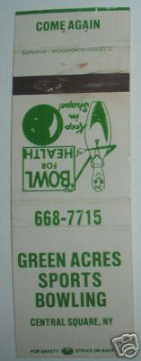 'Strike' these matches from the Green Acres Sports Bowling Alley! 