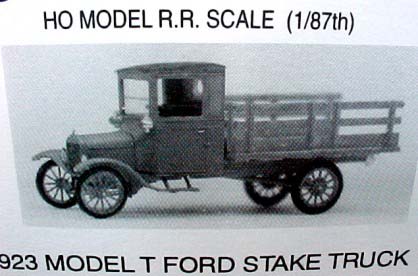 A plastic model of a Mr. Haney-like truck