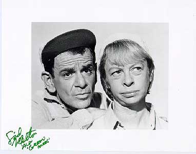 An autographed photo of Sid Melton