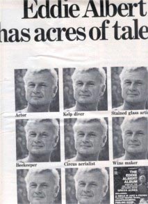 An Advertisement for One of Eddie Albert's Albums